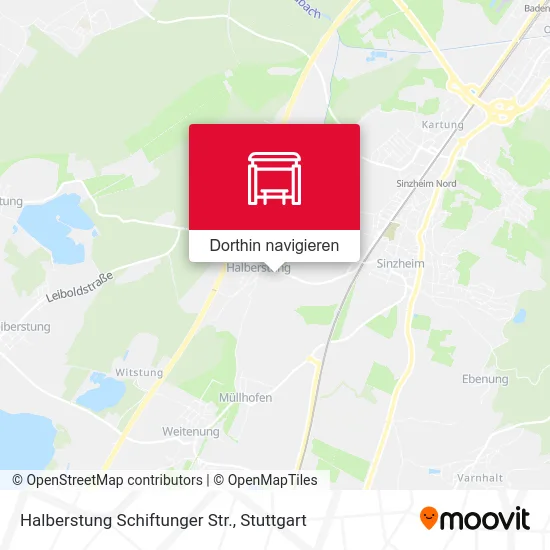 Halberstung Schiftunger Str. Karte