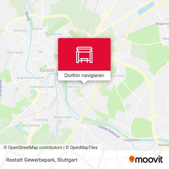 Rastatt Gewerbepark Karte