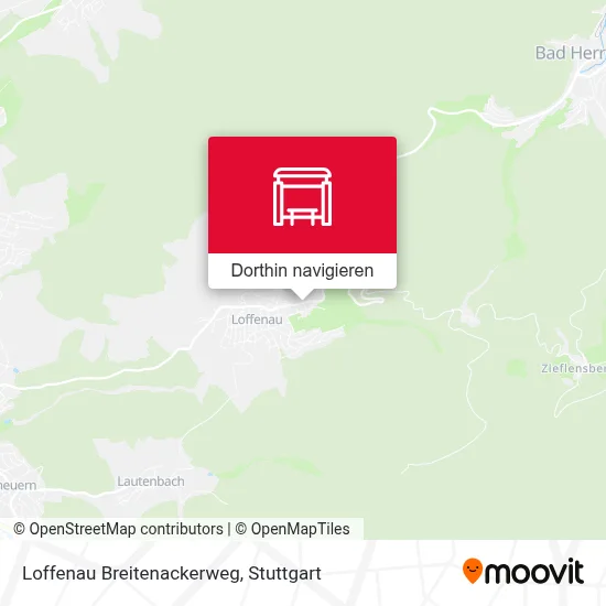 Loffenau Breitenackerweg Karte