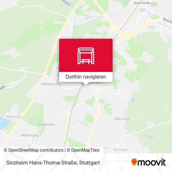 Sinzheim Hans-Thoma-Straße Karte