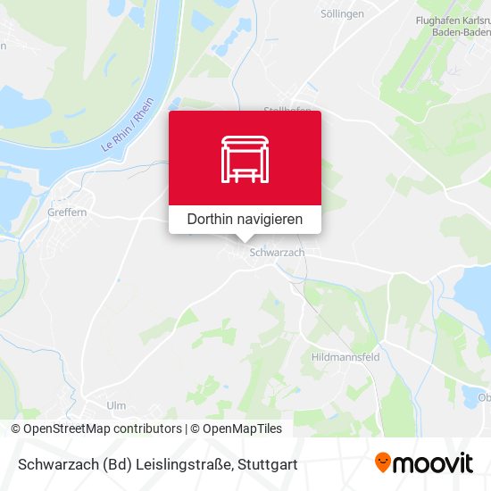 Schwarzach (Bd) Leislingstraße Karte