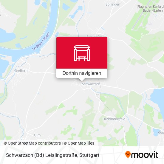 Schwarzach (Bd) Leislingstraße Karte