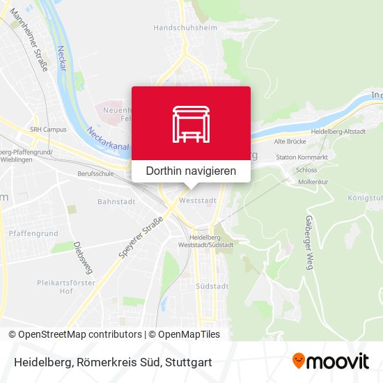Heidelberg, Römerkreis Süd Karte