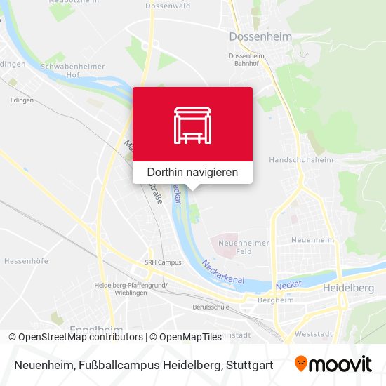 Neuenheim, Fußballcampus Heidelberg Karte