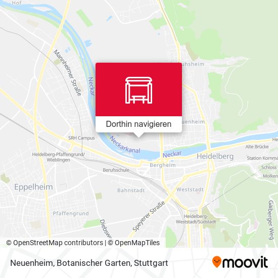 Neuenheim, Botanischer Garten Karte