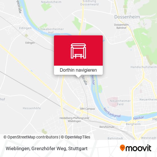 Wieblingen, Grenzhöfer Weg Karte