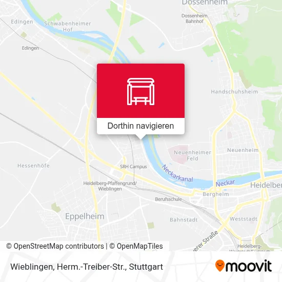 Wieblingen, Herm.-Treiber-Str. Karte