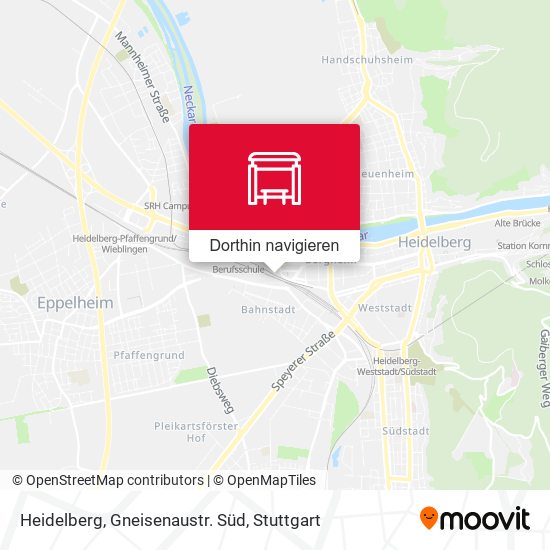 Heidelberg, Gneisenaustr. Süd Karte