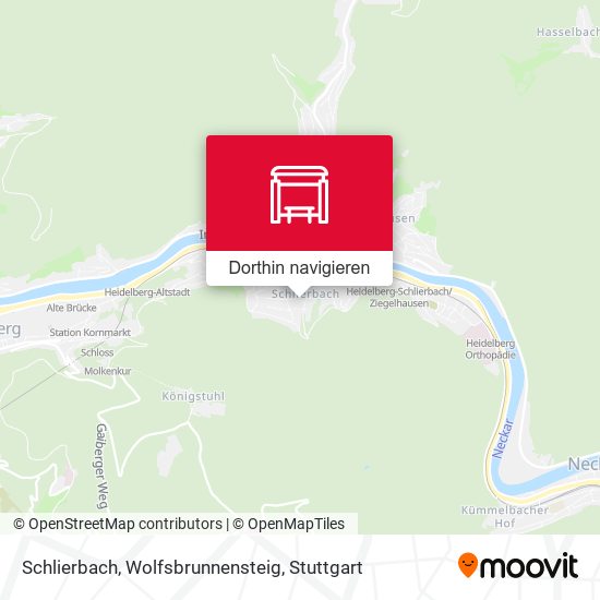 Schlierbach, Wolfsbrunnensteig Karte
