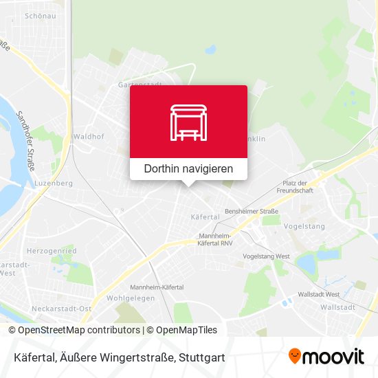 Käfertal, Äußere Wingertstraße Karte