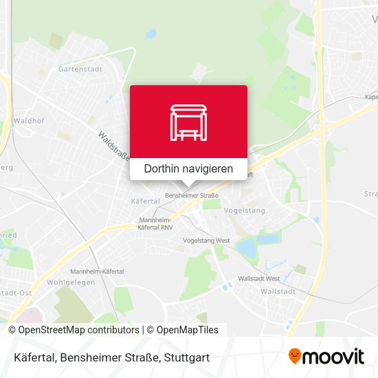 Käfertal, Bensheimer Straße Karte