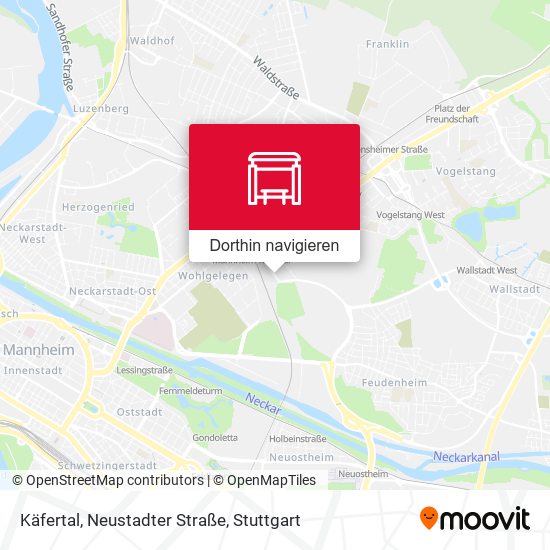 Käfertal, Neustadter Straße Karte