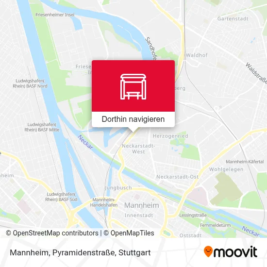Mannheim, Pyramidenstraße Karte