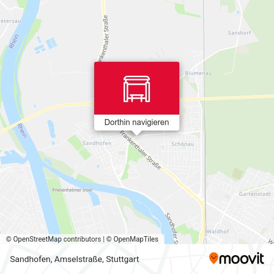 Sandhofen, Amselstraße Karte