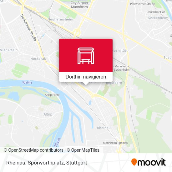 Rheinau, Sporwörthplatz Karte
