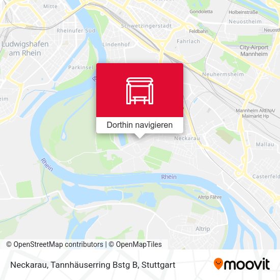 Neckarau, Tannhäuserring Bstg B Karte