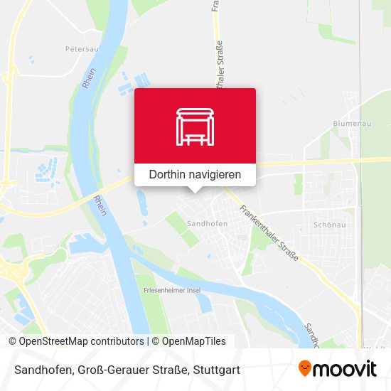 Sandhofen, Groß-Gerauer Straße Karte