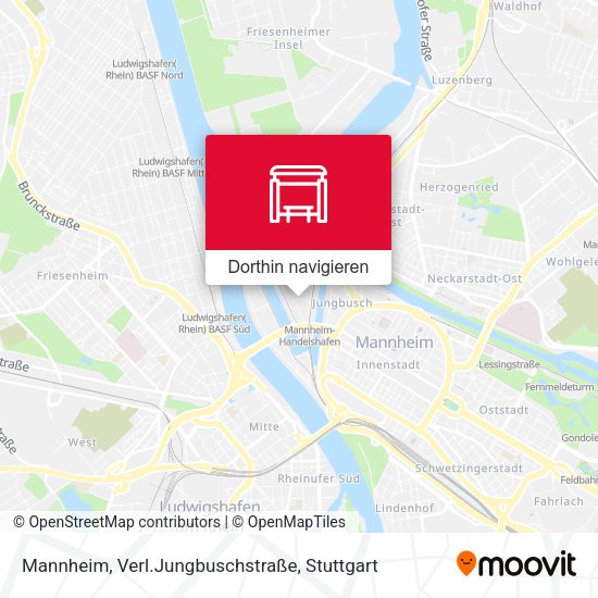 Mannheim, Verl.Jungbuschstraße Karte
