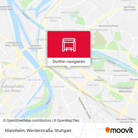 Mannheim, Werderstraße Karte