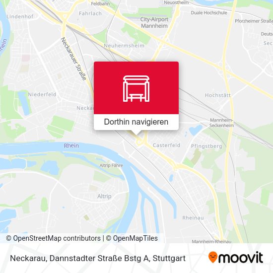 Neckarau, Dannstadter Straße Bstg A Karte