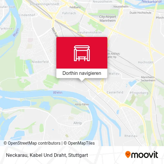 Neckarau, Kabel Und Draht Karte