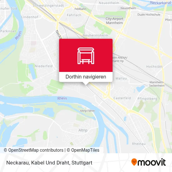 Neckarau, Kabel Und Draht Karte