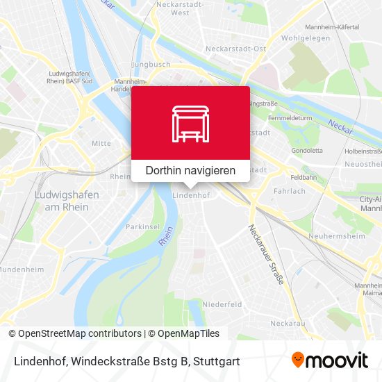 Lindenhof, Windeckstraße Bstg B Karte