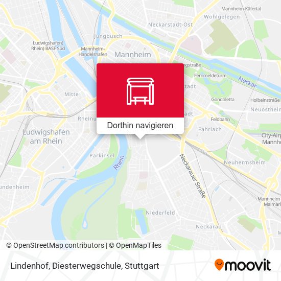 Lindenhof, Diesterwegschule Karte