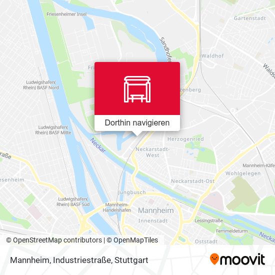 Mannheim, Industriestraße Karte