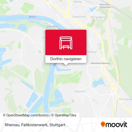 Rheinau, Faltkistenwerk Karte