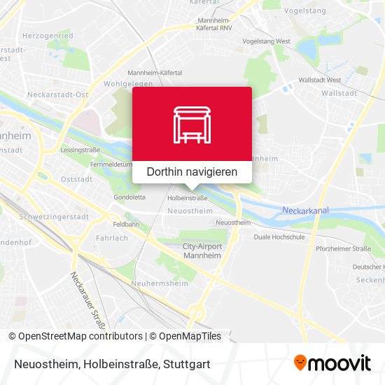 Neuostheim, Holbeinstraße Karte