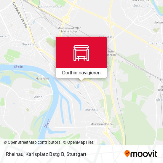 Rheinau, Karlsplatz Bstg B Karte