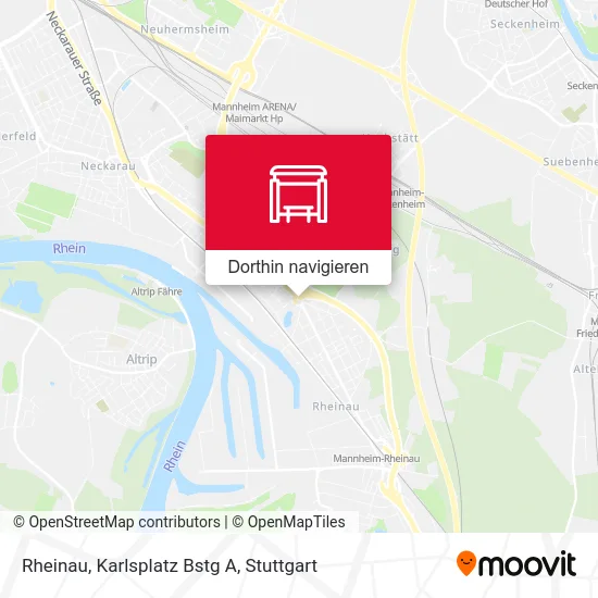 Rheinau, Karlsplatz Bstg A Karte