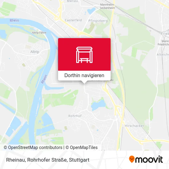 Rheinau, Rohrhofer Straße Karte