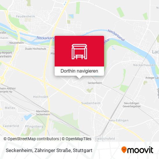 Seckenheim, Zähringer Straße Karte