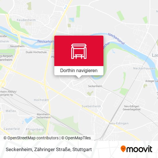Seckenheim, Zähringer Straße Karte