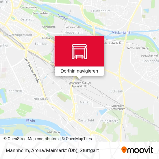 Mannheim, Arena/Maimarkt (Db) Karte
