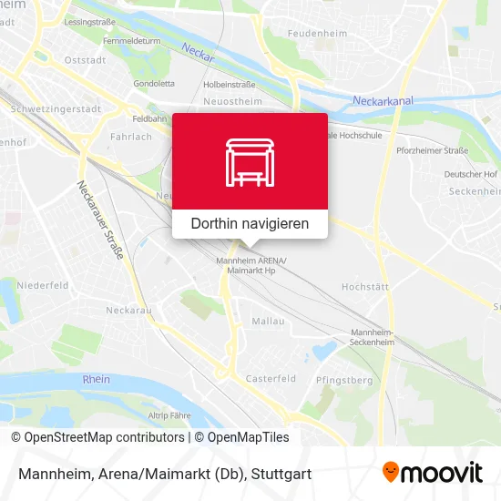 Mannheim, Arena/Maimarkt (Db) Karte