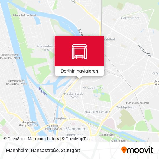 Mannheim, Hansastraße Karte