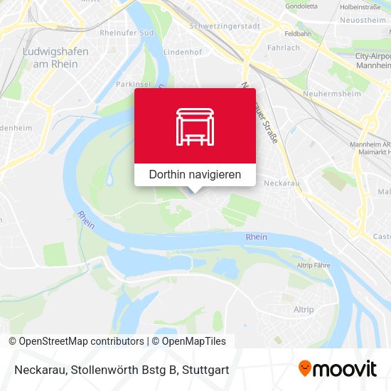 Neckarau, Stollenwörth Bstg B Karte