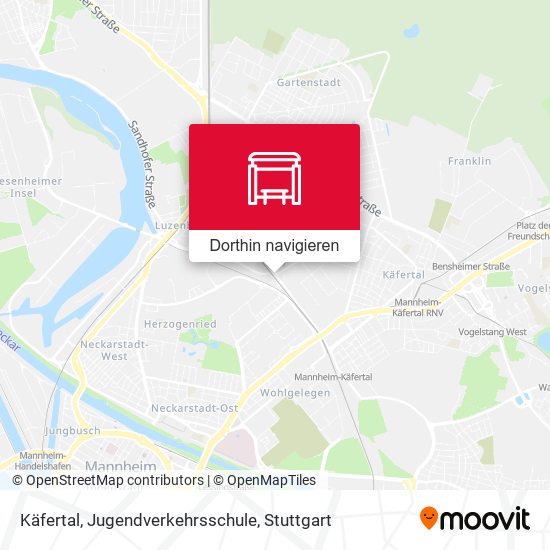 Käfertal, Jugendverkehrsschule Karte