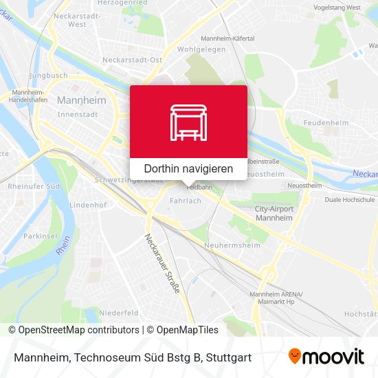 Mannheim, Technoseum Süd Bstg B Karte