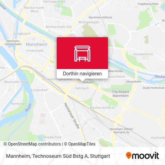 Mannheim, Technoseum Süd Bstg A Karte