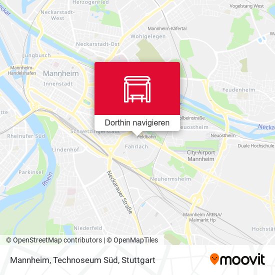 Mannheim, Technoseum Süd Karte