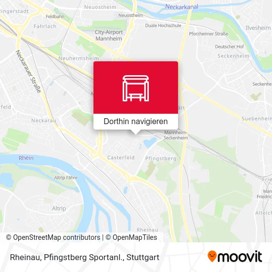 Rheinau, Pfingstberg Sportanl. Karte