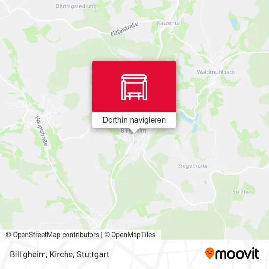 Billigheim, Kirche Karte