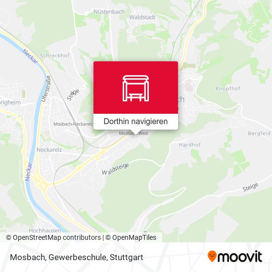 Mosbach, Gewerbeschule Karte