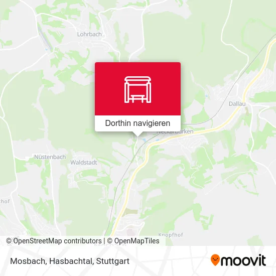 Mosbach, Hasbachtal Karte