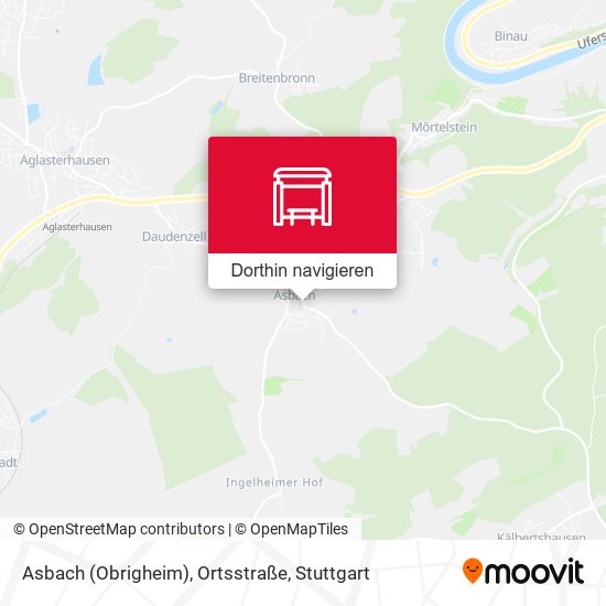 Asbach (Obrigheim), Ortsstraße Karte