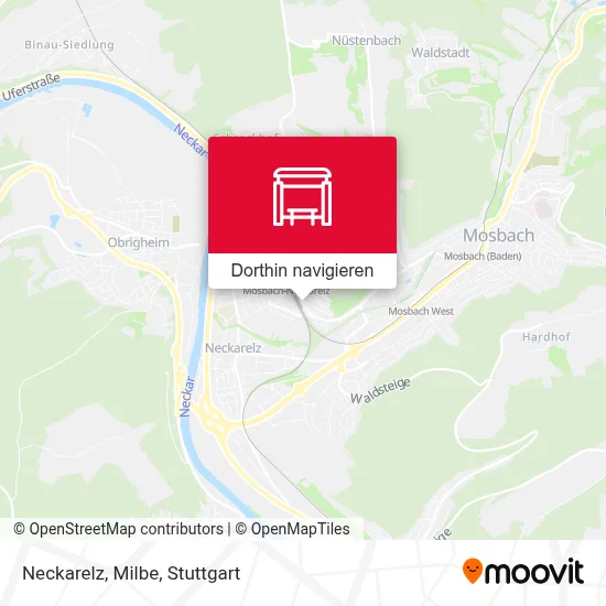 Neckarelz, Milbe Karte